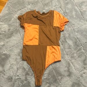 orange and brown bodysuit, rue 21